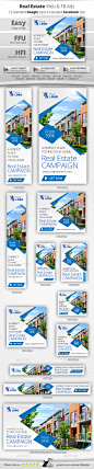 Real Estate Web & Facebook Banners - Banners & Ads Web Elements