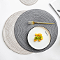 日式棉纱锅垫隔热垫热螺纹圆形餐垫杯垫手工编织餐桌面防滑碗盘垫