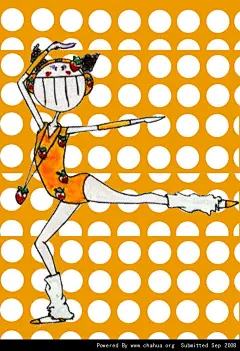 番茄柿子饼的插画画廊展厅