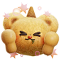 Excited Bear  3D Icon