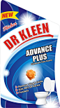 dr kleen advance plus toilet cleaner with freshener, orange blossom and lemon scent