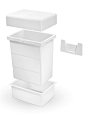 Hailo Bad Kosmetikeimer | Bathroom bin | Beitragsdetails | iF ONLINE EXHIBITION : Hailo bathroom bin for bathroom base cabinets with hinged door, or with drawer, or for direct attachment onto wall-tiles. The Hailo bathroom bin, made from high-grade white 