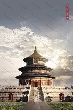 天坛祈年殿历史中国风建筑海报图片海报设计风景建筑首页素材