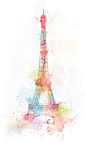 Eiffel tower  brushwork