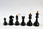 白色背景上的棋子