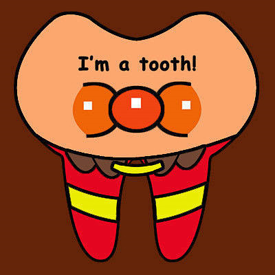 可爱的牙齿形象卡通人物