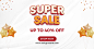 White Modern Super Sale Facebook Ad