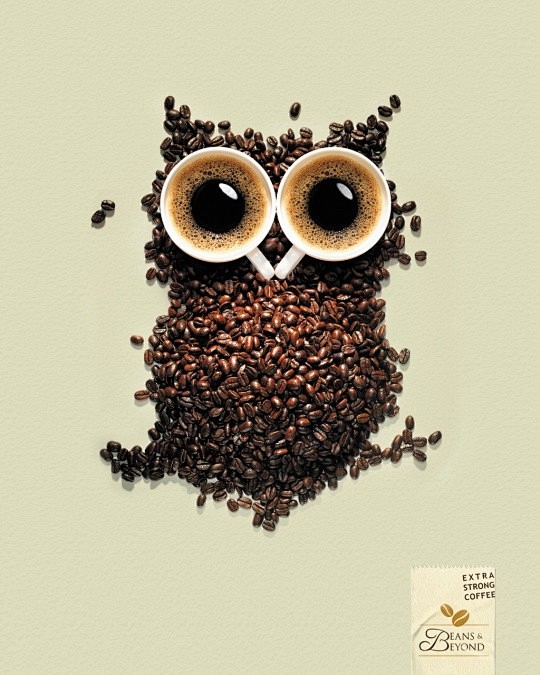 咖啡可爱的广告。  平面广告平面广告设计...