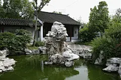 东方石景花园,枯山水,苏州,水,禅宗,水平画幅,无人,石灰石,东亚,户外