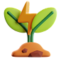 Save Plant 3D Illustration