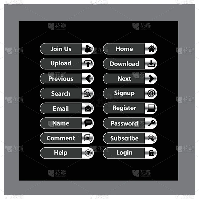 Internet Buttons闪亮的插图图片_其他图片图片素材-花瓣网