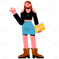 高质量人物插画-女孩