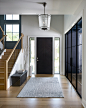 Entryway - transitional entryway idea in Chicago