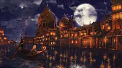 迷人的月色_浪漫二次元插画美图 | Aladd设计量贩铺