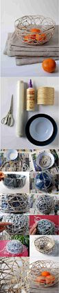 DIY String Bowl DIY Str - diy - 发现啦！