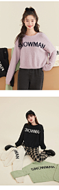 阔色2020年新款毛衣女秋冬宽松外穿套头长袖字母针织慵懒风-tmall.com天猫