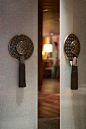 Custom designed door handles at Horizon Club Lounge: 