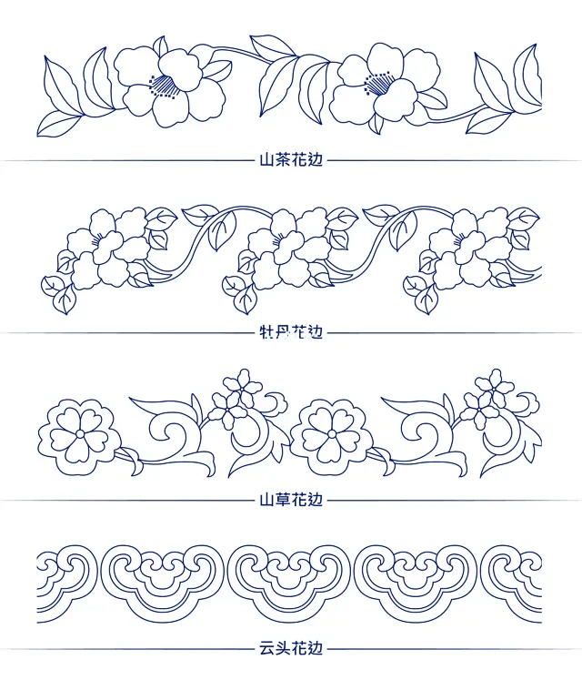 传统图案-花边纹样(三)-花瓣网