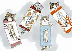 一位日本插画师笔下的小猫咪太可爱 他的插画是不折不扣猫奴