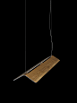 Pendant luminaire Nature OLED : Suspended OLED luminaire made of an acrylic solid surfacewith wood finishing which contributes to creating a naturalrelaxed atmosphere. Mounted on two pendants. Available inwhite colour with a veneer on top.
