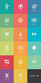 Fitness Link : App concept and icon design for the Fitness Link wellness app. Strong, simplistic and bright, this design is meant to get users moving.