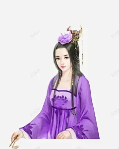 紫衣女高清素材 美女 设计图片 免费下载 页面网页 平面电商 创意素材 png素材