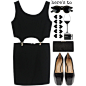 A fashion look from February 2015 featuring black dress, black shoes and black handbags. Browse and shop related looks.