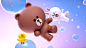 3D animation  brown bubble Character Grabit linefriends motion graphics  Philips Promotion