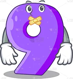 数字9,安静,信函,吉祥物,可爱的,周年纪念,字母,母亲,面部表情