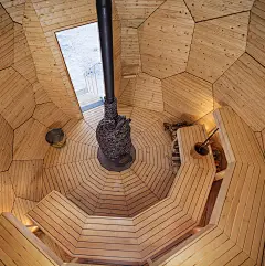 A Mirrored Golden Egg Sauna is Hatched in Sweden : Architects Bigert &amp; Bergstrom recently unveiled Solar Egg, an egg-shaped wood-burning sauna that can seat up to 8 people. The project is part of an urban redevelopment effort lead by developer Riksbyg