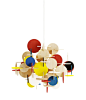 新款创意组合积木超现代Bau吊灯,2011年丹麦 Normann Copenhagen 的又一创意杰作，色彩鲜艳的多个圆木巧妙的相互交叉组合在一起，绝对是激动人心的室内装潢亮点。
