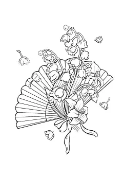 30天线稿练习20（ 古风折扇篇） - 小红书