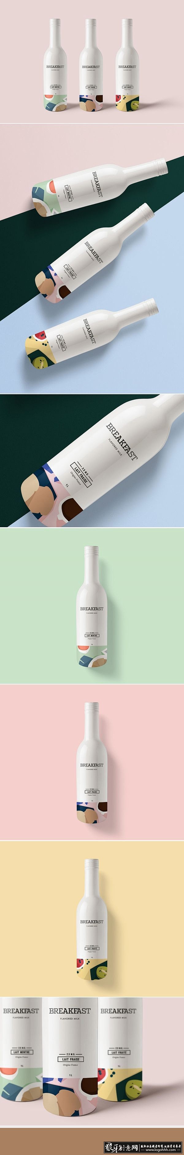 包装设计灵感 精美瓶子包装设计欣赏 白色...