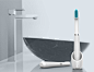 AQUA - : Aqua is a smart toothbrush system which aims to offer a better dental health care solution for the people. The toothbrush most of the times is seen as basic bathroom object, however, Aqua is a reinterpretation of this tool, by making it as a beau