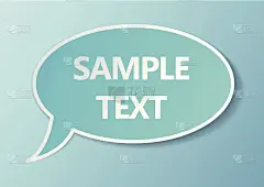 漫画风格的纸演讲泡泡。矢量插图。