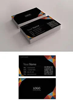 高贵黑色商务名片