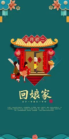 春节年俗海报设计模板