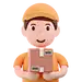 Delivery Man 3D Icon