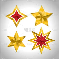 黄金,绘画插图,矢量,星形,新年前夕,三维图形,数字4,金色,黄色