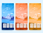 weather illustration ux design ui art app weather photoshop