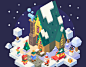 Christmas and New Year isometric set