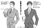 #绘画参考学习#西服绘制参考~
