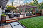 Photo of a mid-sized contemporary full sun backyard concrete paver landscaping in San Francisco for summer.