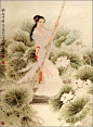 古典美女，如花照水！