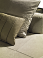 FOLD W 527 Alessandro La Spada - Modular sofa / corner / contemporary / fabric by LONGHI S.p.a. | ArchiExpo : A modular sofa that allows multiple furniture compositions. Characterised - in the leather version only - by an elegant cut in the structure, wit