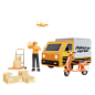 Delivery Man with packages 3D Illustration