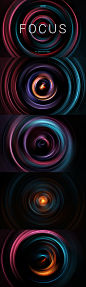 聚焦波纹背景纹理 Focus | Colorful Zoom Backgrounds