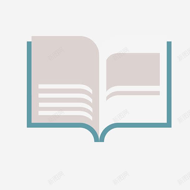 彩色翻页书矢量图图标 创意素材