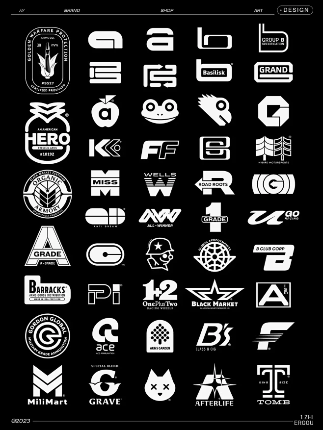 logo设计丨字体的y2k酷帅潮流设计