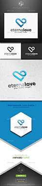 永恒的爱-抽象标志模板Eternal Love - Abstract Logo Templates蓝色,清洁,没完没了的,永恒的,心,丰盛的,无穷,行,爱,爱情故事,可爱,浪漫,灵魂伴侣 blue, clean, endless, eternal, heart, hearty, infinity, line, love, love story, lovely, romance, soulmate